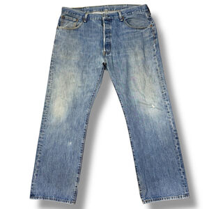 Vintage Levi’s 501 Button Fly Jeans 38x30 Blue Denim Straight Leg